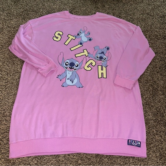 Disney Pink Stitch Sweatshirt Oversized sweatshirt - Picture 1 of 4